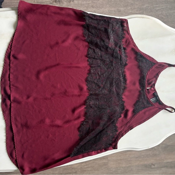 Forever 21 Red and Black Lace Chemise - Picture 2 of 4